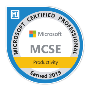 Microsoft MCSE Certified Professional – Productivity
